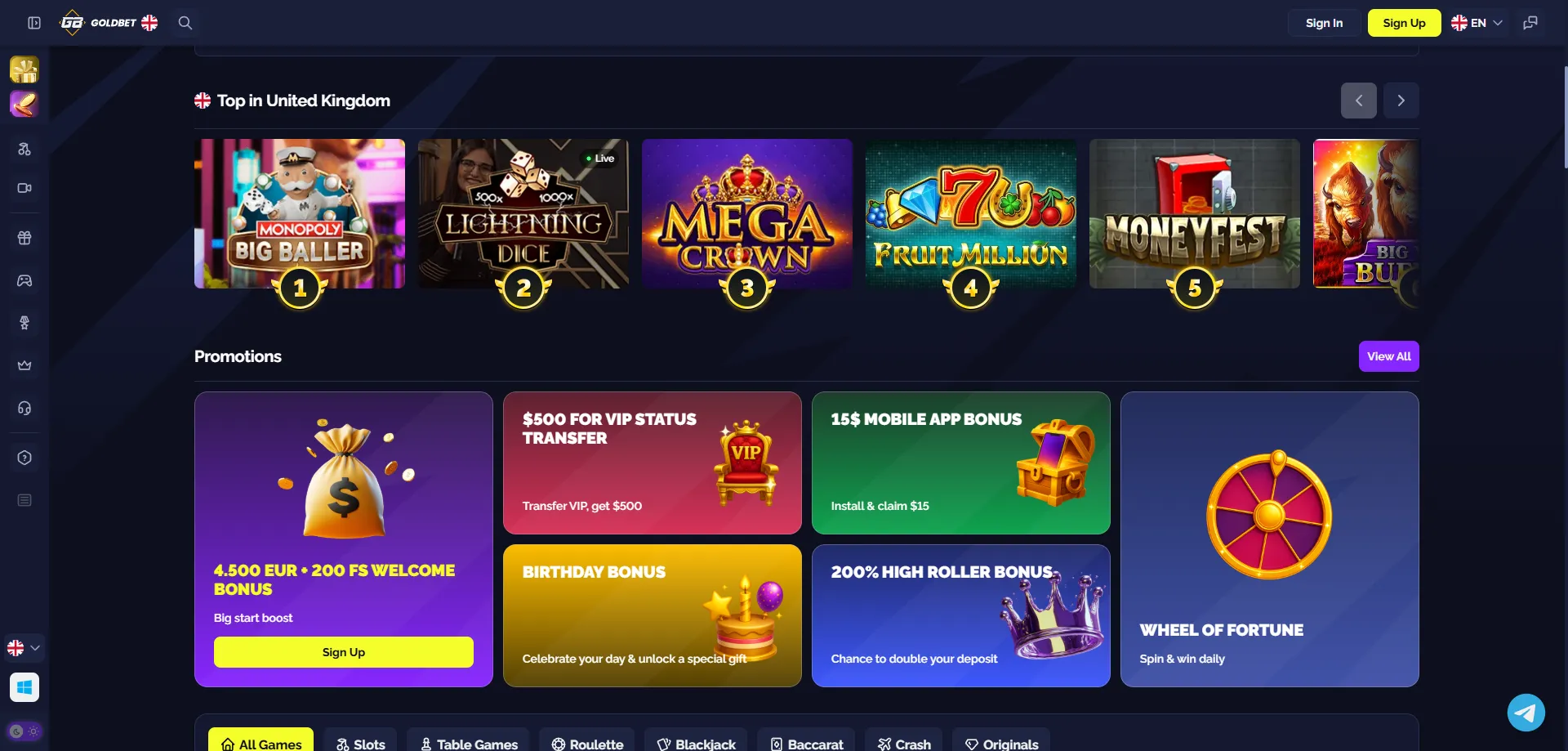 مراجعة Goldbet كازينو تونس 2026 &mdash; مكافآت وسحب سريع